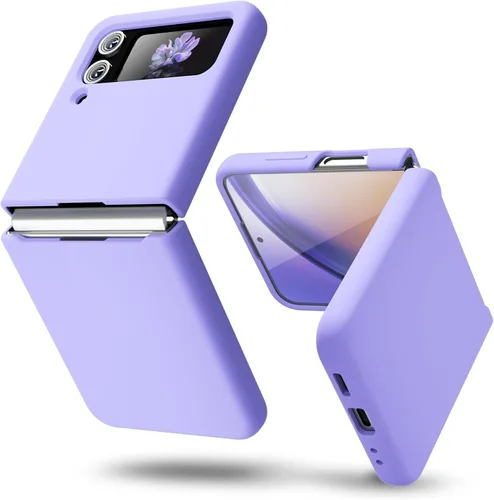 Miniatura 23 de oakxco Funda para teléfono Samsung Galaxy Z Flip 4, agarre de silicona líquida, bonita fina delgada cubierta de gel TPU de goma suave lisa