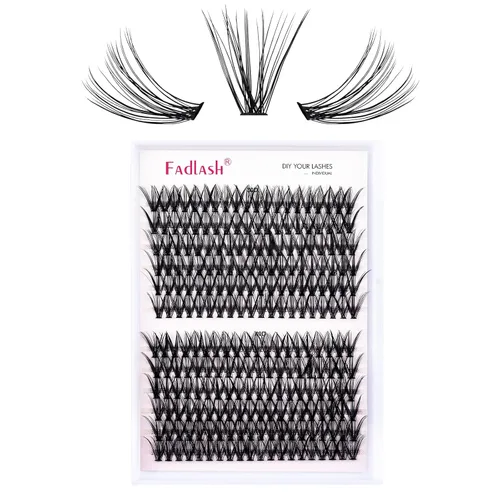 Miniatura 21 de Extensiones de pestañas en racimo 20D, bandeja mixta con pestañas individuales en racimo, de visón negro, para colocar en casa, maquillaje