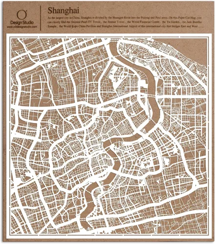 Miniatura 22 de O3 Design Studio Aberdeen - Mapa de papel cortado en papel blanco de 12 x 12 pulgadas