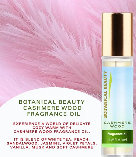 Miniatura 3 de Botanical Beauty Aceite de fragancia de madera de CASHMERE Rollerball Perfume, de larga duración, un aroma de lujo de mezcla de té blanco
