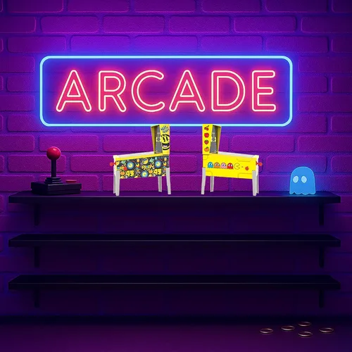 Miniatura 4 de Pac-Man: Mini Arcade Pinball – Edición Coleccionista 45 Aniversario, juego de mesa de luces y sonidos, desafíos de tiro de habilidad, juguete
