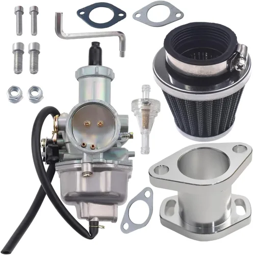 VM26 1.181 in PZ30 Carburador Mainfold Entrada Tubo de Entrada Filtro de Aire para Predator 301cc 420cc 13hp 15hp Motor Mini Bike Go Kart Plata
