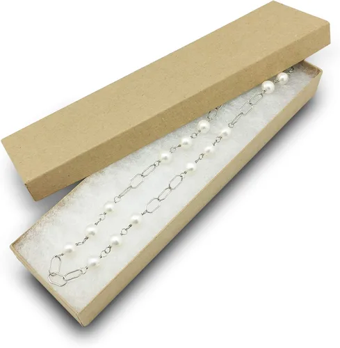 Miniatura 20 de TheDisplayGuys - Paquete de 100 cajas de cartón rellenas de algodón #21 para joyas, caja de regalo, color marrón kraft (2.6 x 1.6 x 1.0 pulgadas)