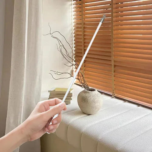 Miniatura 6 de Paquete de 2 varitas ciegas con gancho de metal, varilla inclinable de fibra de vidrio blanca de 12 pulgadas, reemplazo de control de varilla ciega