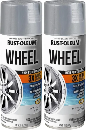 Miniatura 8 de Rust-Oleum 368076-6PK Pintura en aerosol para ruedas de alto rendimiento, 11 onzas, negro brillante, paquete de 6 Brillo negro