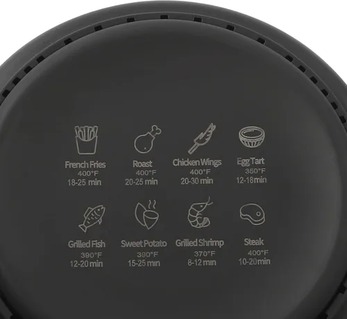 Miniatura 9 de Freidora Airy, freidora de aire de vidrio de 3.81 cuartos de galón con ventana visible de 360°, calentamiento rápido de 1200 W, 8 modos