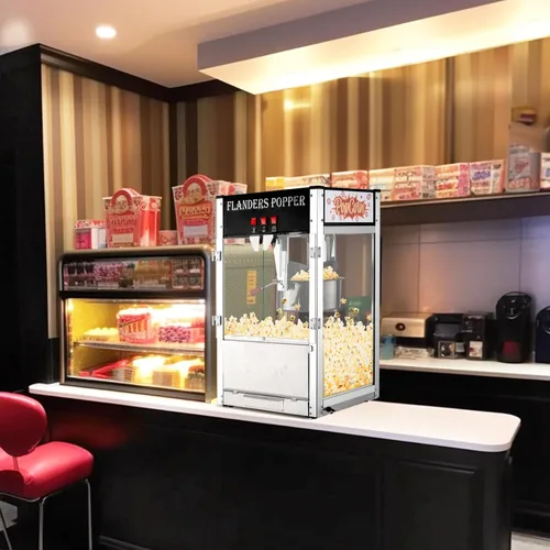 Miniatura 8 de ROVSUN Máquina de palomitas de maíz con hervidor de 12 onzas que hace hasta 80 tazas con certificado ETL, máquina comercial de palomitas de maíz