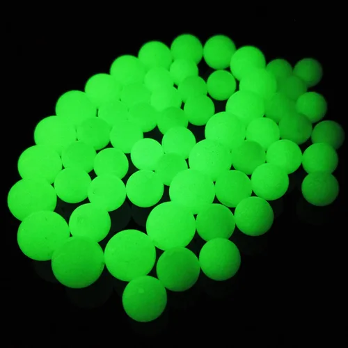Miniatura 7 de TWINKLING Cuentas que brillan en la oscuridad, piedras solares luminosas, cuentas redondas brillantes con agujero para manualidades, pulseras, Azul