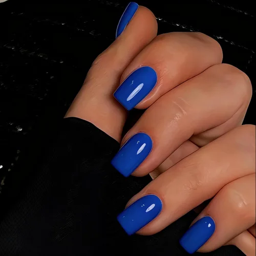 Miniatura 20 de KQueenest 30 PIEZAS Uñas Postizas Vino Rojo Oscuro, Uñas Cortas y Medianas Cuadradas, Uñas Acrílicas Burgundía, Uñas Postizas de Color Sólido, Uñas