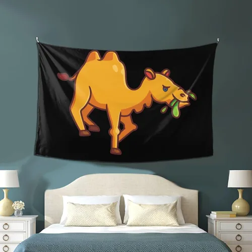 Miniatura 4 de LIFANGMI Camels Are Grazing Tapestry Wall Hanging 60x40 Inch Bedroom Living Room Dormitory Home Decoration Wall Tapestry