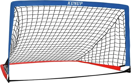 Portería de fútbol portátil de 5 x 3, 6 x 4, 9 x 5 pies, para patio trasero, red de práctica de fútbol plegable con bolsa de transporte para niños