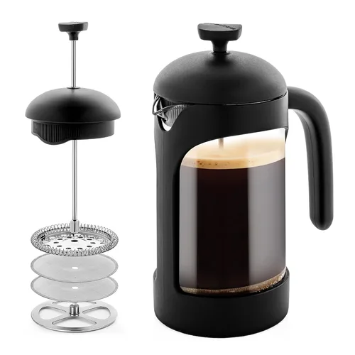 Miniatura 12 de OVENTE Cafetera de prensa francesa de 12 onzas con vidrio de borosilicato resistente al calor y sistema de filtración de acero inoxidable de 4