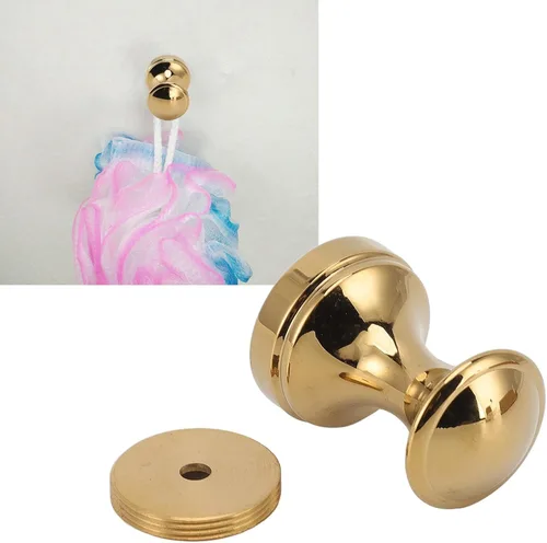 Miniatura 2 de Gancho individual de latón para baño, gancho individual montado en la pared detrás de la puerta delantera, gancho para bata (3#)