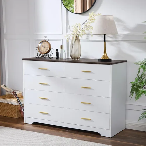 Miniatura 23 de LIDYUK Cómoda negra para dormitorio, cómoda de 6 cajones y cómodas, cómoda de madera moderna, cómoda de 48 pulgadas de ancho para dormitorio