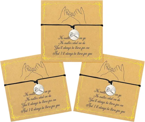 Hicarer Pulseras de promesa, pulseras de amistad para el regreso a clases, juego de dijes a distancia para amigos, mujeres y niñas, regalo del día