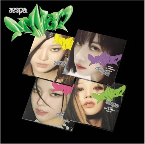 aespa - 3er Mini álbum MY WORLD (Poster Ver.) CD+Tarjetas de fotos adicionales+Póster plegado (GISELLE ver., 1 póster plegado)