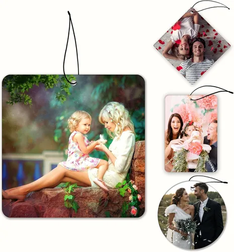 Miniatura 8 de Ambientador personalizado para coche Ambientadores personalizados para coche con imágenes, accesorios para coche para hombres, novios, familia
