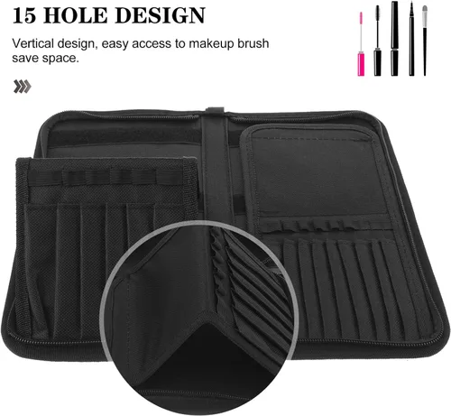 Miniatura 4 de Beavorty bolsas de aseo portaescobillas bolsa de cosméticos organizador de brochas de maquillaje bolsa de herramientas de maquillaje bolsa