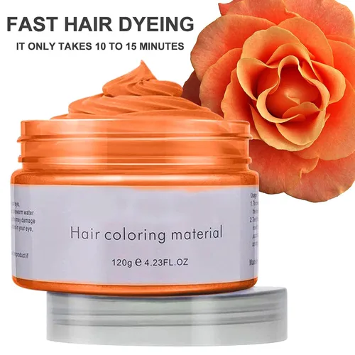 Miniatura 3 de Spray de color naranja para el cabello, cera temporal de 4.23 onzas, color natural lavable, cera para el cabello para niños y mujeres, pomadas