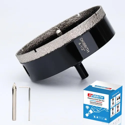 Miniatura 9 de DKIBBITH Juego de brocas de diamante de 5/8" con broca piloto - Paquete de 2 brocas de diamante de 5/8" con punta de diamante para agujeros