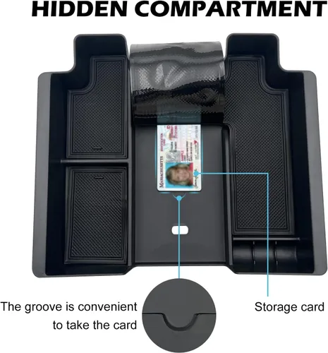 Miniatura 3 de Bandeja organizadora de consola central se adapta a accesorios para GMC Sierra/Chevy Silverado 1500 2019-2022, Silverado/Sierra 2500 HD/3500 HD