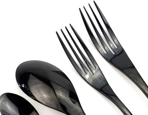 Miniatura 3 de Juego de cubiertos de lujo de 20 piezas, acero inoxidable 18/10, utensilios de cubiertos resistentes para 4, incluye cuchillo de carne, tenedor