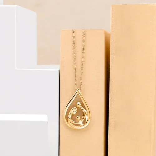 Miniatura 27 de Jewelili - Collar con colgante de plata de ley o oro rosa o amarillo sobre plata, cadena de eslabones de 18 pulgadas