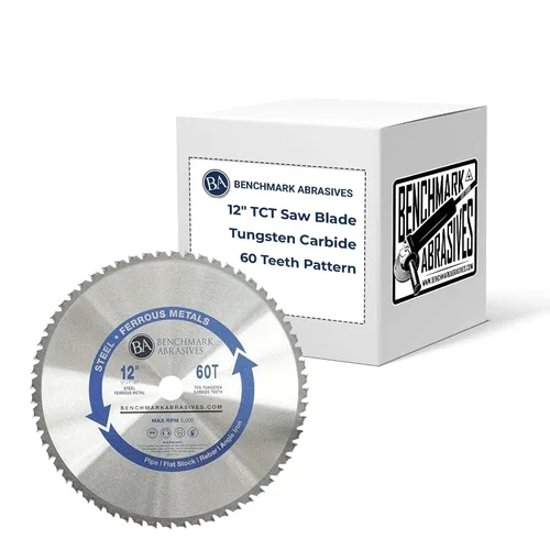 Miniatura 11 de Benchmark Abrasives TCT Hoja de sierra circular de 10 pulgadas, hojas de sierra de corte de metal con punta de carburo de tungsteno para cortar