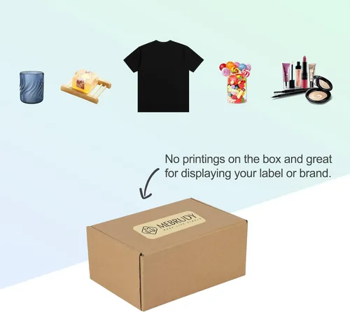 Miniatura 4 de MEBRUDY - Cajas para envío de 9 x 6 x 2 pulgadas, paquete de 25 unidades, caja pequeña de cartón corrugado para envío de literatura por correo Marrón