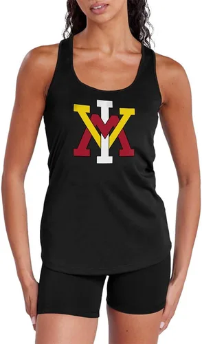 Miniatura 401 de Camiseta deportiva sin mangas oficial de NCAA Collegiate para mujer, con espalda cruzada, colección con logotipo primario