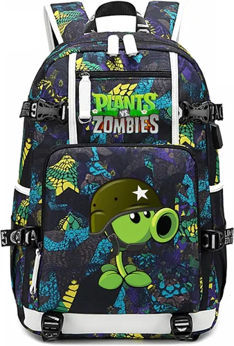 Miniatura 9 de ISaikoy Game Plants vs. Zombies - Mochila de hombro para libros, mochila escolar, mochila para computadora portátil, color azul20