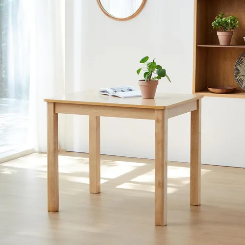 Miniatura 7 de Livinia Cabin 33.5" Mesa de comedor de madera/Mesa de cocina rectangular pequeña moderna de madera maciza de estilo granja (negra)