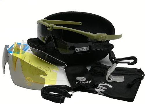 Gafas tácticas profesionales protectoras militares polarizadas gafas de disparo Deportes Senderismo Ciclismo Paintball Gafas de seguridad Verde