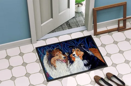Miniatura 4 de Caroline's Treasures 7508MAT Sheltie - Tapete para puerta delantera, 18 x 27 pulgadas, para interiores y exteriores, para entrada, antideslizante