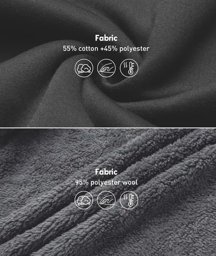 Miniatura 62 de SCODI Sudaderas con capucha para hombre, forro polar pesado, cremallera completa, forro de sherpa grueso, chaqueta con capucha