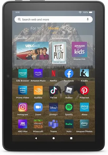 Miniatura 2 de Tableta Amazon Fire HD 8, pantalla HD de 8", 32 GB, procesador 30 % más rápido, diseñada para entretenimiento portátil, (lanzamiento 2022), Negro