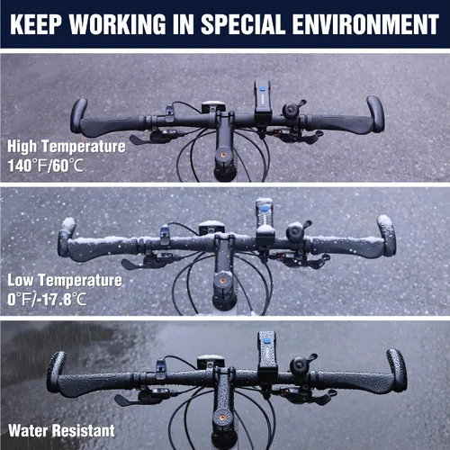 Miniatura 6 de WORKPRO Luz de bicicleta para conducción nocturna, luces de bicicleta recargables ultra brillantes delanteras y traseras, 3+5 modos de juego