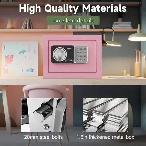 Miniatura 3 de PATRON caja de seguridad pequeña con llave, caja de seguridad mini para dinero, pequeñas cajas de seguridad para monedas para el hogar con código