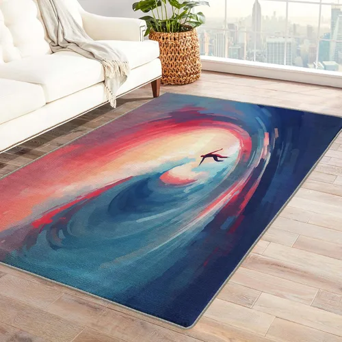 Miniatura 9 de Alfombra náutica de 2 x 3 pies, alfombra de barco para entrada, sala de estar, dormitorio, alfombra náutica de área pequeña y decoración de Velero 05