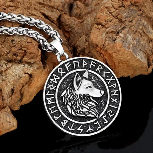 Miniatura 2 de Leprato Collar vikingo nórdico, amuleto de runa vikinga nórdica, dije de amuleto vikingo, regalo de joyería para hombres y mujeres