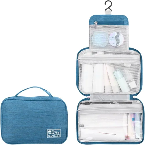 Miniatura 10 de Estuche de transporte de maquillaje para adolescentes, bolsa de aseo de viaje, bolsa de cosméticos de maquillaje, bolsa grande para colgar artículos