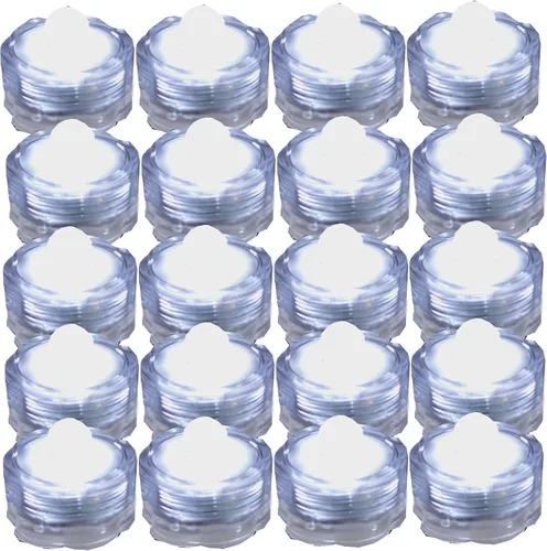 Miniatura 13 de Luces led muy brillantes, sumergibles, color té, para fiestas, bodas Azul