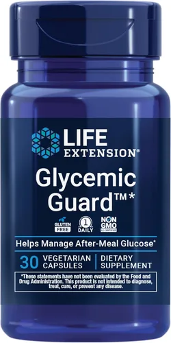 Life Extension Glycemic Guard - Suplemento para el metabolismo de la glucosa - con extracto de bayas de maqui y clavo - Sin gluten, sin OMG, una vez