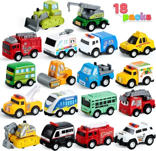Miniatura 2 de JOYIN 34 piezas de vehículos de avión de tracción, juego de aviones, aviones incluyendo helicópteros, camiones de juguete vehículos de juguete