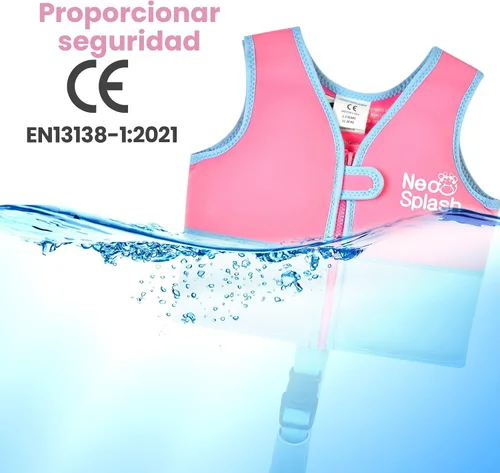 Miniatura 4 de Chaleco de natación para niños de neopreno con correa de seguridad ajustable para edades de 1-3 y 3-6 años KS-PB