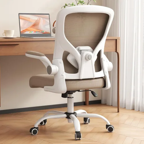 Miniatura 13 de Silla de oficina, silla de escritorio ergonómica con soporte lumbar ajustable, silla de computadora de malla, cómodo soporte lumbar para uso en casa