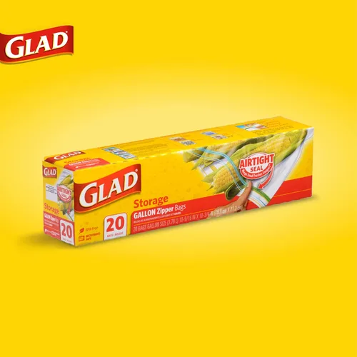 Miniatura 2 de Glad Bolsas de almacenamiento de alimentos con cremallera para congelador - Galón - 20