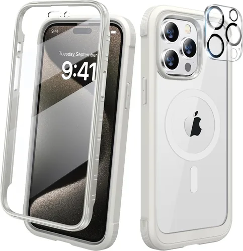 Miniatura 171 de Diaclara - Funda compatible con iPhone 11, carcasa resistente de cuerpo completo con protector de pantalla integrado sensible al tacto y Transparente