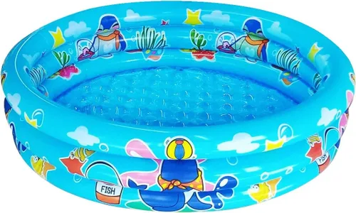 Piscina infantil de 3 anillos para niños pequeños, 48"X12", piscina para niños, piscina inflable de pelotas para bebés, piscina pequeña para bebés