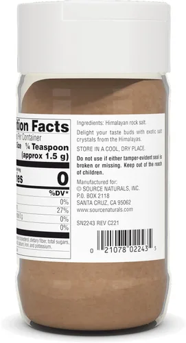 Miniatura 3 de Source Naturals Sal de roca del Himalaya de Crystal Balance Fine Grind, sal gourmet alcalinizante rica en minerales